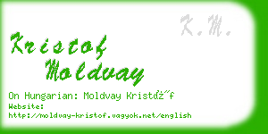 kristof moldvay business card